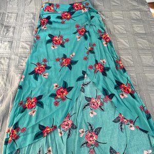 Express Floral Maxi Skirt